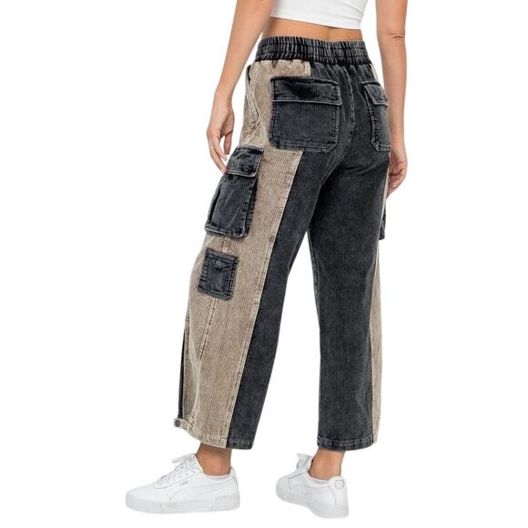 Stoosh Premium - Color Block Corduroy Cargo - Picture 6 of 6